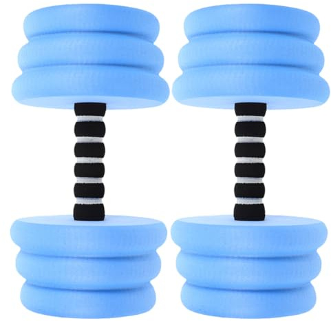 VINTORKY Haltères de Piscine pour Adultes en Mousse Eva Légers et Réutilisables, Lot de 2 pour Exercices Aquatiques en Piscine ou Salle de Sport