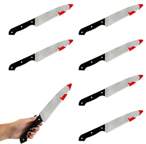I LOVE FANCY DRESS Halloween Slasher Messer Kostüm Zubehör - 30cm lang Requisit Perfekt - blutig erhältlich in mehrfach-Pack Größen: OF1, 2 Stück, 6er Pack, Packungen mit 12, 24 - X6