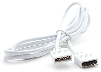 RGBW prolunga 1 meter Plug & Play; cavo di collegamento per 5 poli (Pin) RGB + W Strisce LED – RGB + bianco