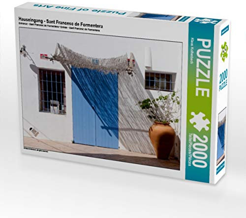 CALVENDO Puzzle Hauseingang - Sant Francesc de Formentera 2000 Teile Puzzle quer | 2000 Teile Lege-Größe 90 x 67 cm Foto-Puzzle für glückliche Stunden