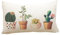 Nunubee Tropische Pflanzen Kaktus Kakteengewächse Bonsai Sukkulente 30 x 50 cm Kissenbezüge Kissenhülle Dekorative Kissenbezug Dekokissen Sofakissen Lendenkissen Wurfkissenbezug, Leinen Modell 3