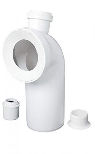 Toilet Access Elbow 110mm / 90 Degree with 50mm Pipe Connector Pan Bend with Output Connector WC Waste Pipe