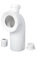 Toilet Access Elbow 110mm / 90 Degree with 50mm Pipe Connector Pan Bend with Output Connector WC Waste Pipe