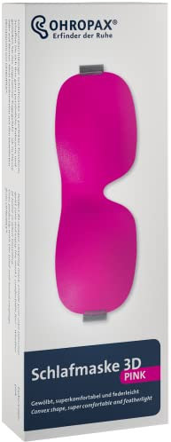 Ohropax Schlafmaske 3D in Pink - Komfortable Augenmaske zum Schlafen - weich geschäumt und hautfreundlich
