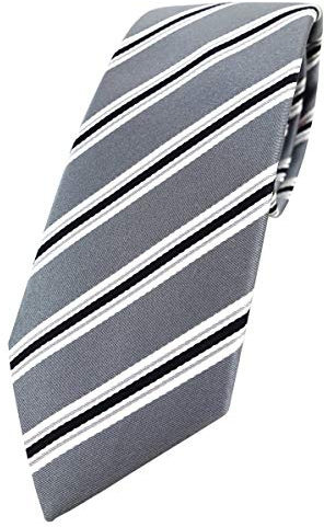 Enrico Sarto hochwertige Designer Seidenkrawatte in gestreift gemustert -Krawattenbreite 7 cm