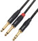 Tisino Câble Audio Jack 6,35 mm vers 2 x 6.35mm TS Mono Y Splitter insérer Audio Câble pour Haut-parleurs, Amplificateurs, Table de Mixage, Cinéma Maison etc. - 3M