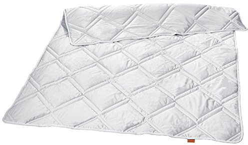 sleepling Bettdecke Kamelhaar 155x200 cm, Kamelhaardecke, Ganzjahresdecke, Kamel Decke, Steppdecke 155 x 200, Bezug aus Baumwolle, Made in Germany, Ökotex