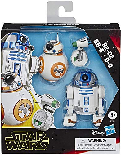 Star Wars Galaxy of Adventures - Pack de 3 Figurines articulées de Droïde de 12, 5 cm: R2-D2, BB-8, et D-O - Jouet