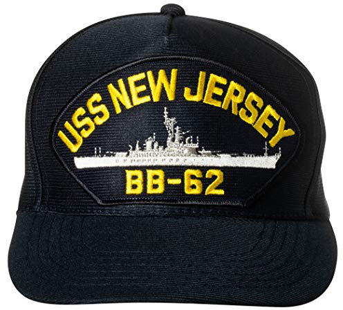 Artisan Owl United States Navy USS New Jersey BB-62 Iowa-Klasse Battleship Emblem Patch Hat - Verstellbare Baseballkappe (Marineblau), Marineblau, Einheitsgröße