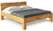moebel-eins CURBY 4-Fuß-Bett mit Kopfteil, Material Massivholz, rustikale Altholzoptik, Fichte