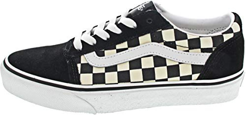 Vans Ward, Sneaker Donna, Checkerboard Black White, 35 EU
