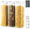 Pastabehälter für Speisekammer Großer Spaghetti und Nudelbehälter, 3er-Set Durchsichtiges Müsli Aufbewahrungs Organizer Set mit Verschlussdeckeln Stapelbar für Kühlschrank Küchenschrank Arbeitsplatte