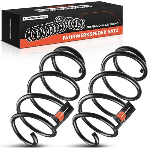 Frankberg 2 ressorts de suspension pour essieu avant 5N0411105AA | Compatible avec: T.i.g.u.a.n 5N, C.a.d.d.y III Box/MPV 2CA 2CH 2KA 2KH, C.a.d.d.y IV MPV SAB SAJ