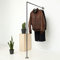 Various Kleiderständer Industrial - div. Größen, z.B. 100 x 180 cm - als Wand-Garderobe für Jacken & als Kleiderstange - in L-Form, schwarz, Metall