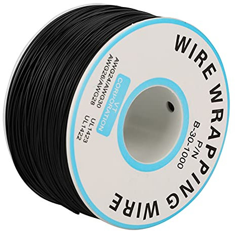 Kupferlitze, Hoch, AWG 30 Kabel 0,25 Mm, Temperaturbeständig, Verzinnte Rolle, Kupferdraht, 0,25 Mm, 30 AWG, Leiterlitzen aus Einzelnem Verzinnten Kupferdraht (blau)(Schwarz)