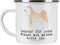 Mr. & Mrs. Panda Camping Emaille Tasse Akita Inu Moment - Geschenk, Welpe, Hundebesitzer, Emailletasse, Emaille Becher Camping, Akita Ken,