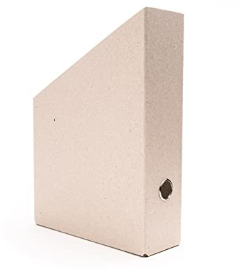 tyyp, Stehsammler, Stehordner, Zeitschriftensammler, 100% Recyclingpapier, Innentasche, Handmade (Grau)