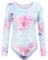 SEAUR - Turnanzug Mädchen Gymnastikanzug Langarm Kinder Trikot Gymnastik Klassisch Tanzen Kleidung Ballet Trikotanzug Weiß Geometrische Muster 110-120CM