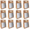 12 Stück Kraftpapier Verpackungsbeutel, Geschenktüte mit Fenster, Braun Kraftpapiertüten, für Verpacken von Bankettgeschenken, Keksen und Süßigkeiten