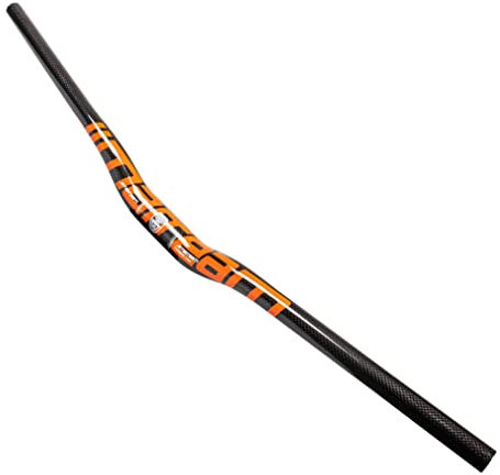 31,8 Mm Mountainbike-Lenker Ultraleichter MTB-Lenker Aus Kohlefaser 660 Mm 680 Mm 700 Mm 720 Mm 740 Mm 760 Mm Extra Langer Riser-Lenker (Color : Orange, Size : 720mm)