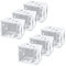 Générique - Lot de 6 supports de store - 2,5 cm - Support de montage pour boîte blanche - Mini stores - Installation sans outil - Plastique Blanc