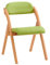 SoBuy Silla Plegable de Madera para Comedor y Cocina Silla de Cocina Ergonómica y Compacta, con Respaldo Cómodo y Asiento Acolchado, Ideal para Comedor, Cocina, Balcón u Oficina Verde FST92-GR