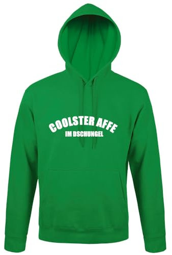shirt84 Coolster AFFE Männer Kapuzen Hoodie Grün M