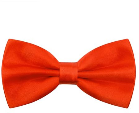 MAIANY Papillon Uomo, Regolabile Con Gancio Papillon Pre-legati in Tinta Unita Per Bambini Adulto Cravatta A Farfalla Già Annodato in Diversi Colori Per Feste Matrimonio Natale Fantasia (rosso)