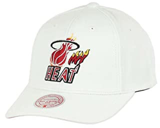 Mitchell & Ness Miami Heat NBA All In HWC Pro Crown Fit White Snapback Cap - One-Size
