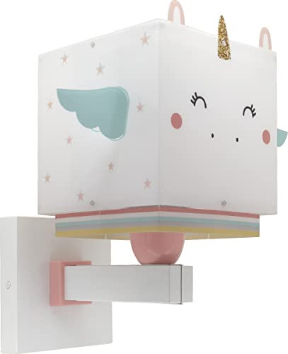 Dalber kinder Wandlampe, Kinderlampe Wandleuchte, kinderzimmer Little Unicorn Einhorn Tiere, 64599, E27