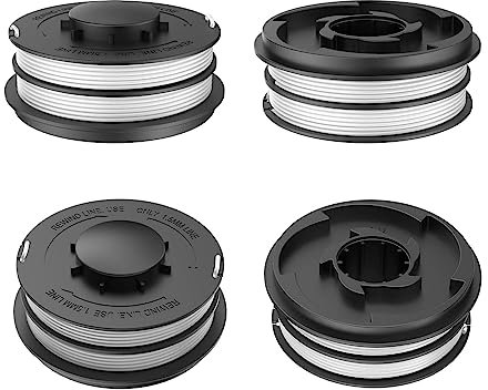 Viilich 4 Stück Doppel-Fadenspule Einzelfadenspule,für Einhell ALDI Gardenline GLR GLT GE-CT 4530,für Einhell Alternatives Spulenmodell:3405685,für Einhell Spulenabdeckung TLE-02-1