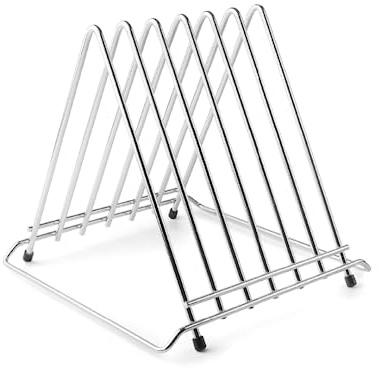 Lacor 60579 - Soporte para Tablas de Cortar Cocina, Utensilios de Cocina | En acero inoxidable, organiza y mantiene todo a mano; base antideslizante, ideal para cocina profesional y uso diario en casa
