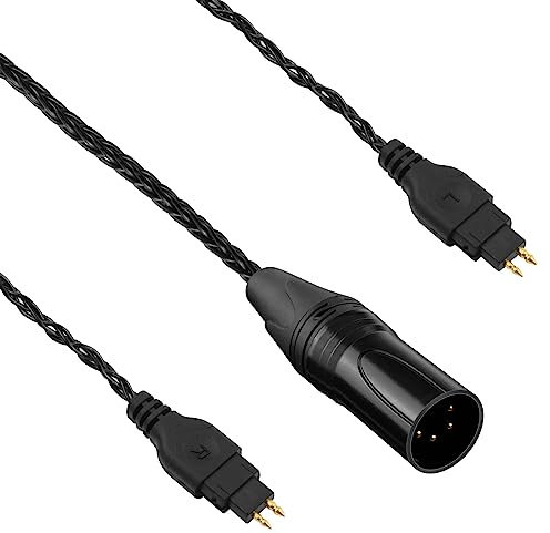 Toxaoii Cordon de rechange XLR équilibré à 4 broches, compatible avec Sennheiser HD6XX HD660s HD650 HD600 HD535 HD545 HD565 HD580 HD58X (1,8 m)