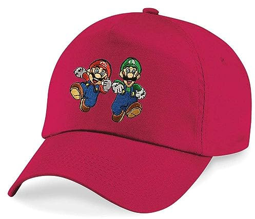 Blondie & Brownie Kinder Baseball Cap, Mario & Luigi, Rot