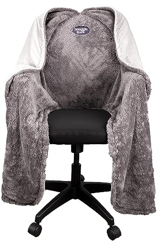 SnuggleBack Original-Bürostuhl-Decke, gemütlich, bequem, für Bequeme Wärme und freihändige Nutzung. Bleiben Sie warm im Winter oder Sommer. Sherpa-Fellfutter