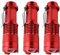 POCKETMAN Taschenlampe Mini Q5 LED Taschenlampe 7W 300 Lumen Verstellbarer Fokus Zoom Männergeschenk (3er Pack) (rot)