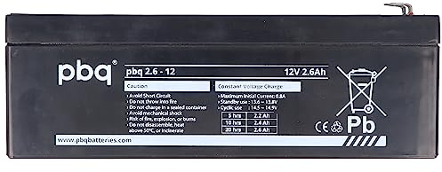 PBQ Batterie au plomb 2.6-12V 2.6Ah Dimensions 178x34x61mm Compatible avec alarme CJ12-2.6AH