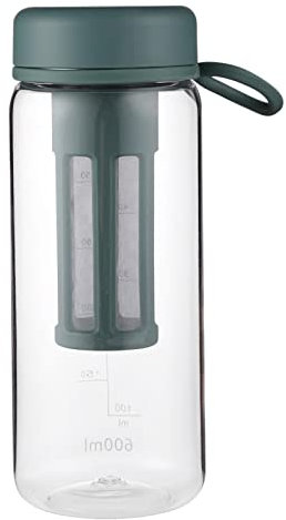 COOBAA Iced Coffee Maker, 600ml Cold Brew Maker, Portable Cold Brew Jar, Blue