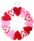 Ghirlanda di San Valentino da 40,6 cm, in feltro, a forma di cuore, per porta d'ingresso, decorazione per la casa, per feste di nozze, ghirlande nuziali per porta d'ingresso