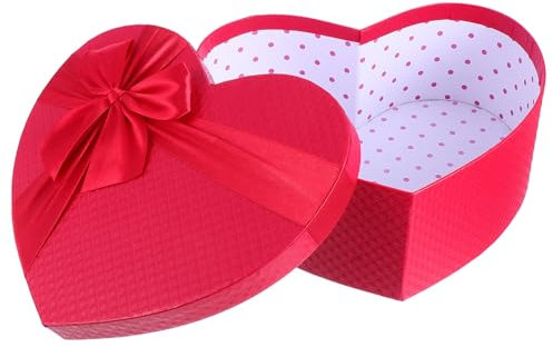 DEARMAMY 1 Stück Herzförmige Geschenkbox Aus Karton Mit Deckel Herzförmige Blumenboxen Pralinen Süßigkeiten Süßigkeitenbehälter Geschenkbox Für Blumenstrauß-Arrangements