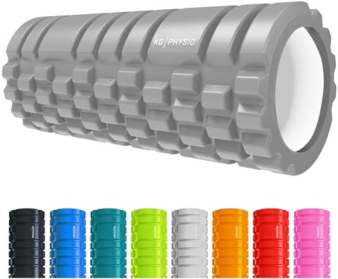 Faszienrolle und Schaumstoffrollen für Rücken von KG PHYSIO, Wirbelsäule & Beine - Foam Roller mit 3 Massagezonen, Massage Roller, Faszienrolle Rücken Rolle, Faszienrolle Wirbelsäule, Yoga Rolle