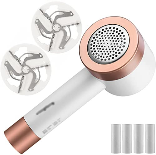 GaRcan Quitapelusas eléctrico, Ropa portátil, suéter, Cortinas, afeitadora de Tela, removedor de Pastillas Recargable (Wit Argento)
