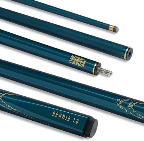 POWERGLIDE Composite Snooker-Queue, 1.0 Smaragd & Gold, Full Size-57