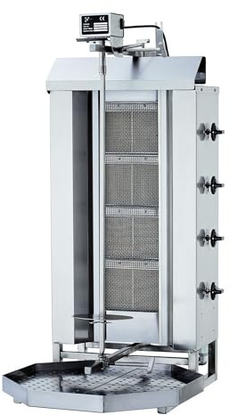 Döner- / Gyrosgrill 4 Brenner Motor oben (Propangas)