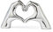 FJSPERM Silber Gesten Statue Dekoration Liebes-Finger-Statue Moderne Schreibtischdeko Kunstskulptur, Für Heimdekoration, kreative Hochzeit, Heimdekoration, Tischdekoration, Damen Hochzeit Geschenk