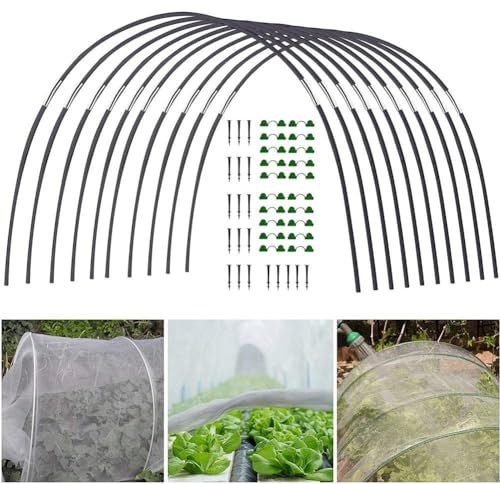 GLOBALHUT Tunnel de serre de jardin, cerceaux de jardin pour parterres surélevés, arche tunnel pour lit surélevé, pneus de serre, pneus tunnel de jardin (2), D3J94P5G803E74ZEV60TE8OP7A6