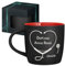 Maverton Tazza da caffè latte o tè in ceramica - 400 ml - Incisione personalizzata - Bicchiere con manico per bevande per Lei - Tazze da colazione per compleanno donna - Interno rosso - medico