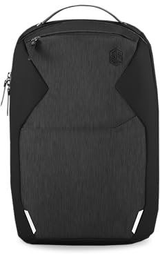 STM Myth 18L Rucksack – Langlebiger, stilvoller und praktischer Laptop-Rucksack mit Mehreren Taschen – passend für 15-Zoll-Laptops und 16-Zoll-MacBook Pro mit maximalem Laptop-Schutz – Magnetschwarz