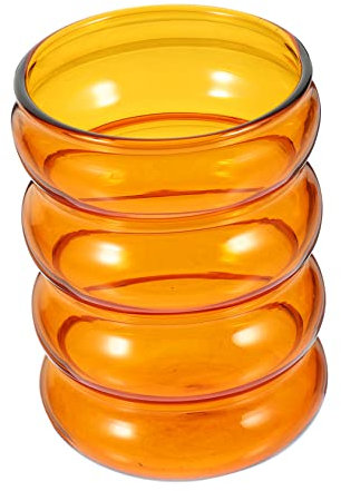 HOMOCONO Bicchiere d Acqua in Vetro Bicchiere da caffè in Vetro Spesso Bicchieri per Bevande da Ufficio Tazza per caffè e tè Materiale Sicuro e Durevole