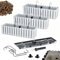 DIKEL Fioriera Set 3 X 58x18x16,5 cm da balcone con sistema di irrigazione e tappi di drenaggio | Vaso per giardino moderno, protegge le radici e previene il ristagno d'acqua | Bianco